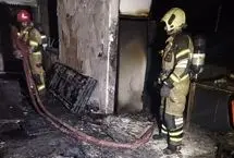 حریق مغازه ای در میانه چهار نفر را راهی بیمارستان کرد