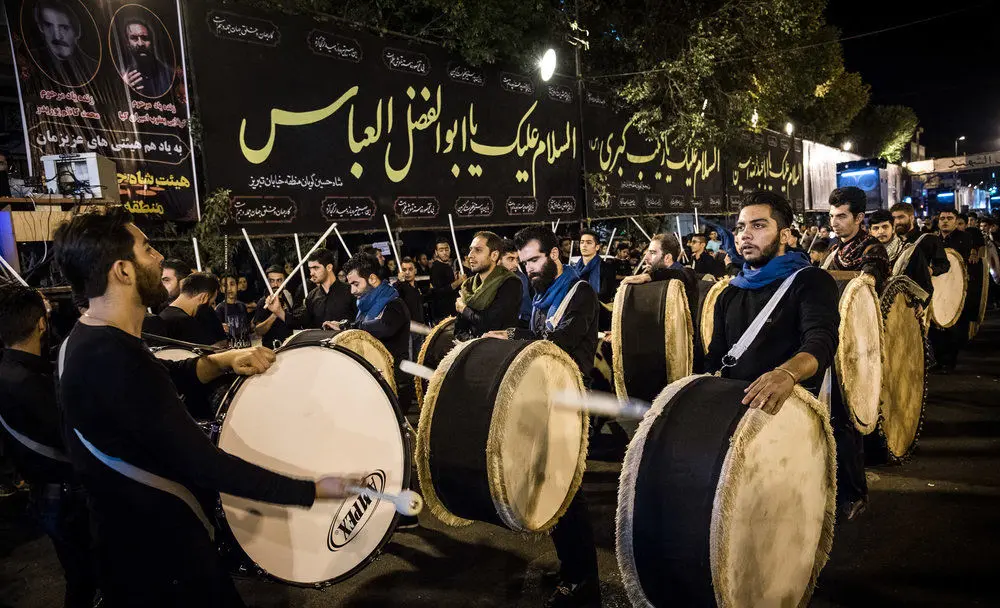 (تصاویر) مراسم سنتی «شاخ‌سی» تبریزی‌ها در محرم