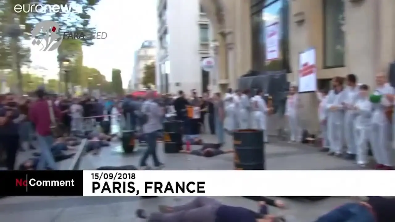 (ویدیو) اعتراض عجیب فرانسوی‌ها در سالگرد بحران مالی ۲۰۰۸