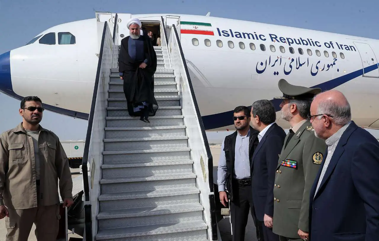 (تصاویر) سفر مهم اقتصادی روحانی به عسلویه