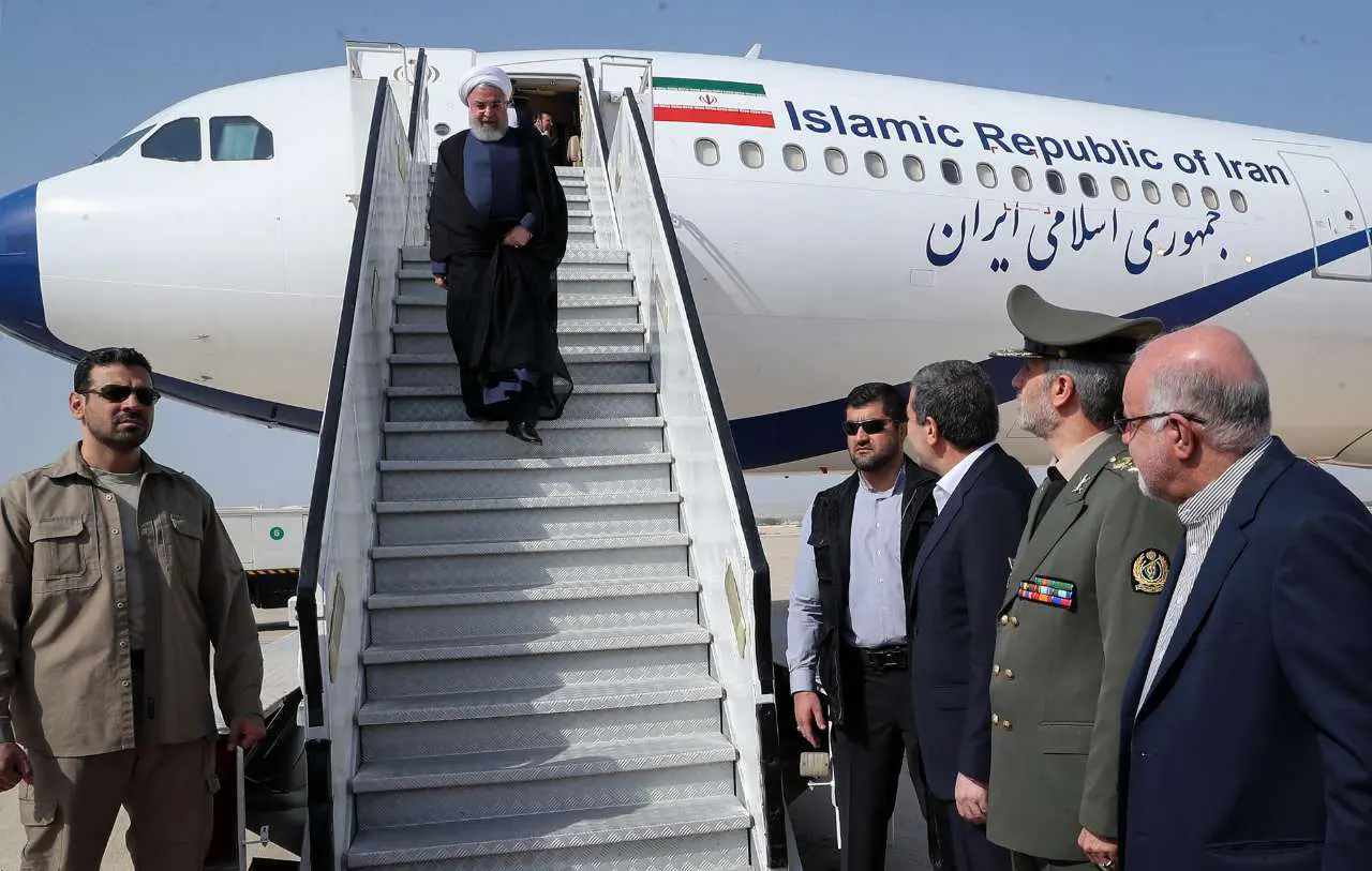 (تصاویر) سفر مهم اقتصادی روحانی به عسلویه