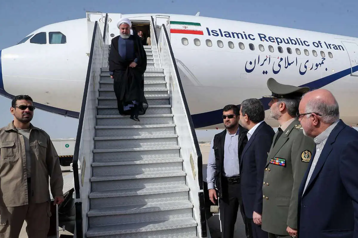 (تصاویر) سفر مهم اقتصادی روحانی به عسلویه
