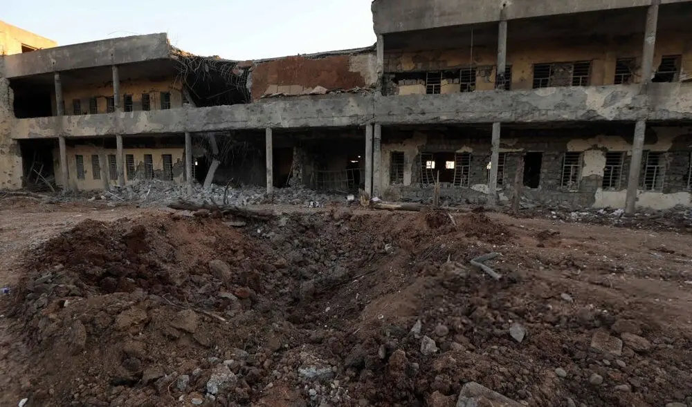 (تصاویر) مقر حزب دموکرات کردستان پس از انهدام