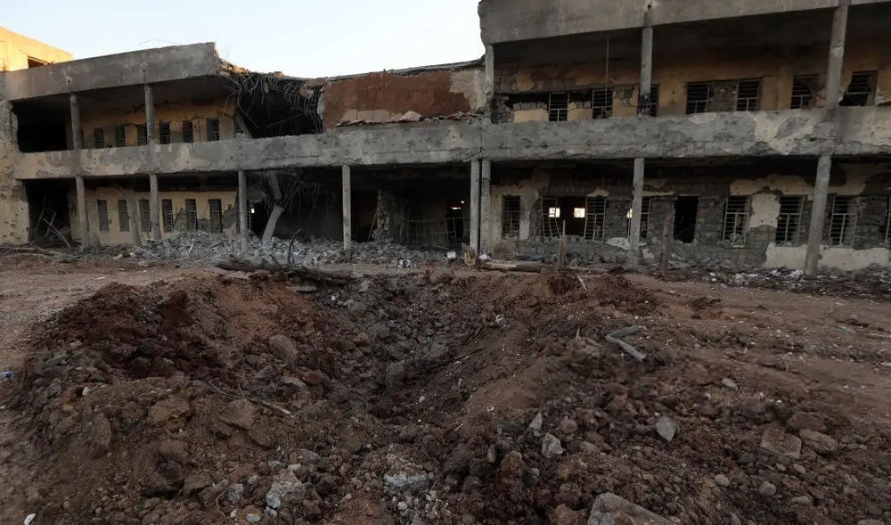 (تصاویر) مقر حزب دموکرات کردستان پس از انهدام