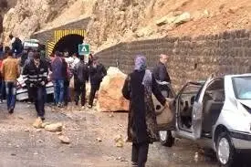 ریزش مرگبار کوه در محور هراز