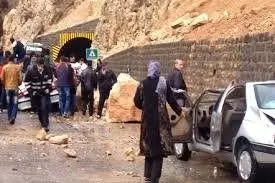 ریزش مرگبار کوه در محور هراز