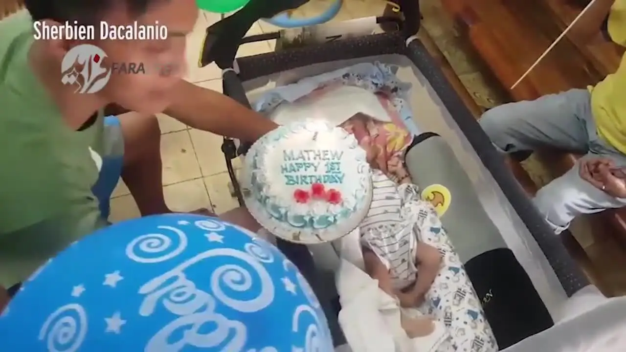 (ویدیو ۱۸+) جشن تولد کودک بی‌صورت