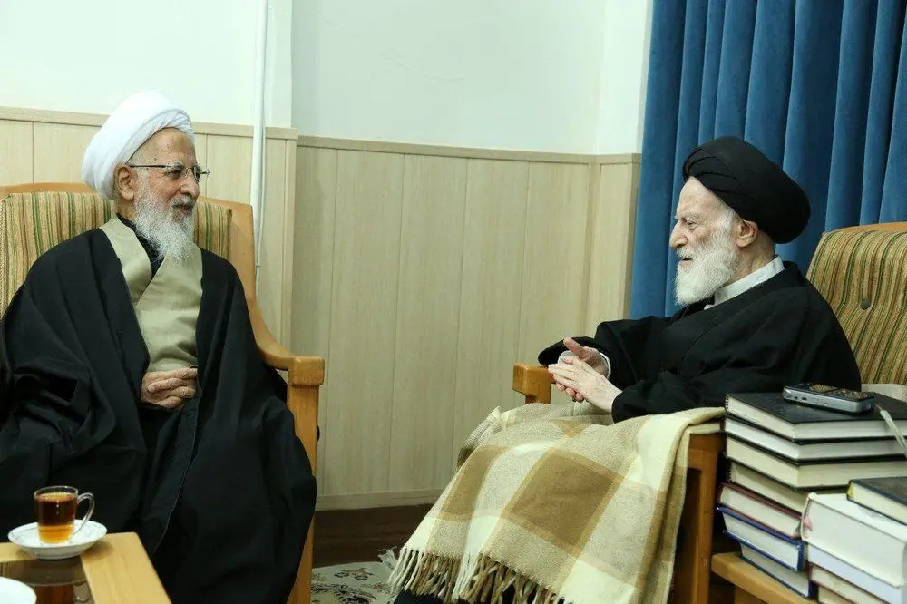 (تصاویر) دیدار آیت‌الله جوادی آملی با آیت‌الله شبیری زنجانی