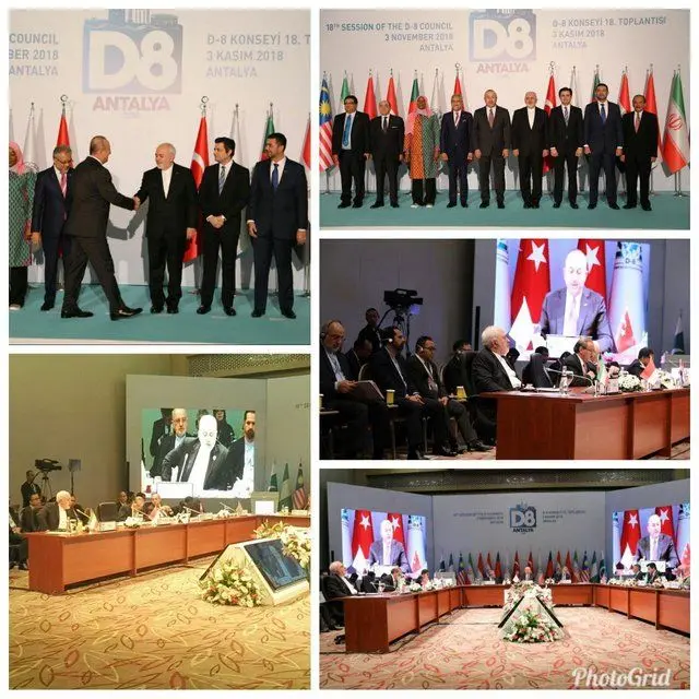 بیانیه ظریف در نشست D8