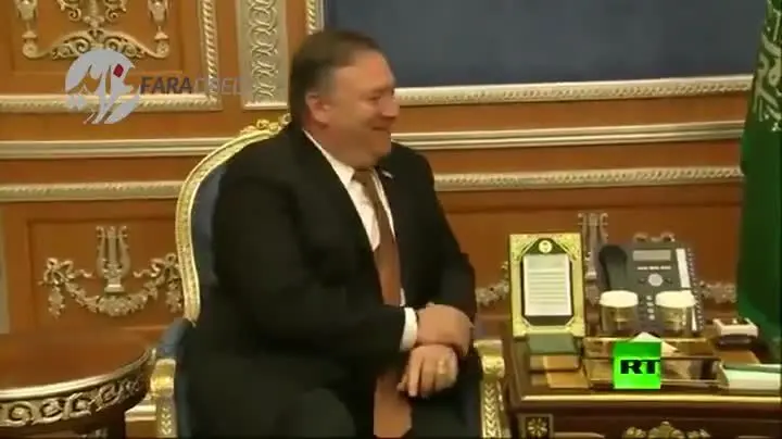 (ویدئو) عضو گروه ترور خاشقجی در دیدار بن سلمان و پومپئو!