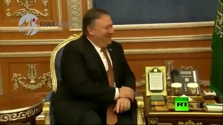 (ویدئو) عضو گروه ترور خاشقجی در دیدار بن سلمان و پومپئو!