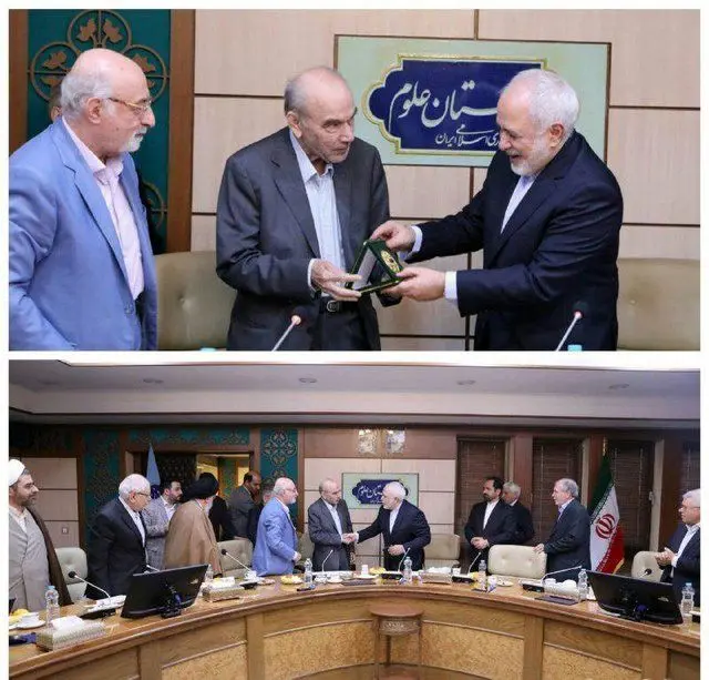 اعطای نشان فرهنگستان علوم به ظریف