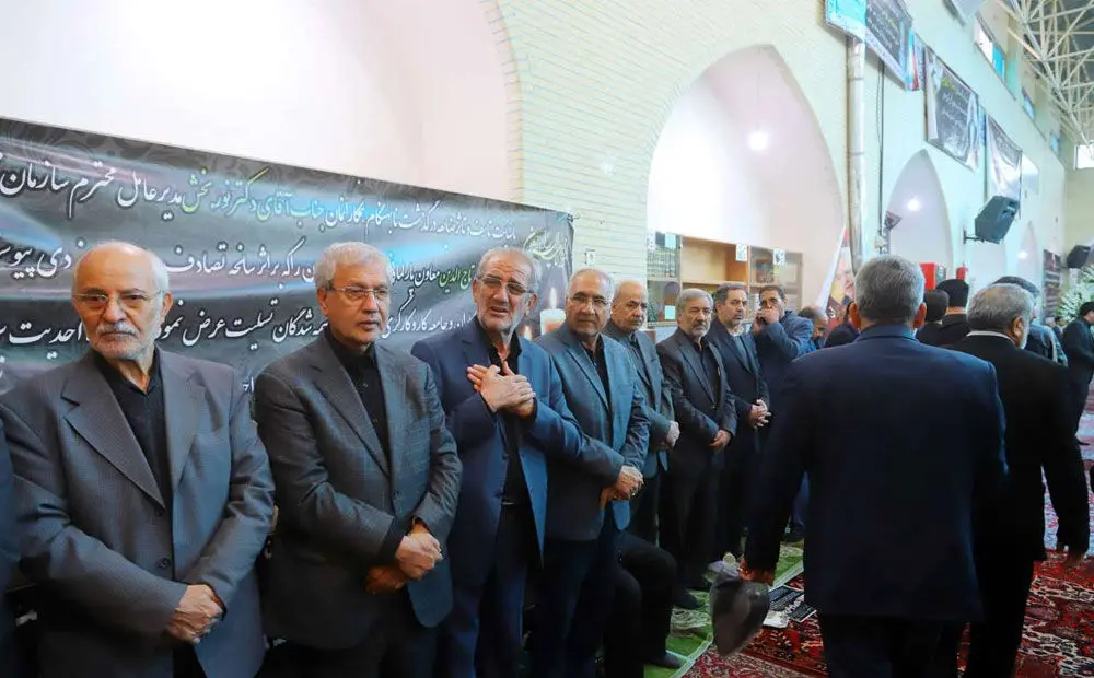 (تصاویر) شریعتمداری و ربیعی در مجلس ختم تاج‌الدین