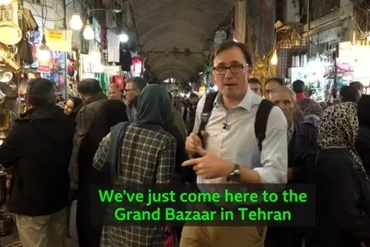 خبرنگار بی‌بی‌سی در بازار تهران