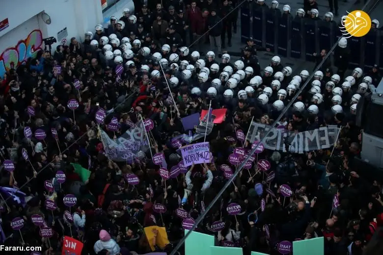 (تصاویر) اعتراض زنان علیه خشونت جنسیتی در ترکیه