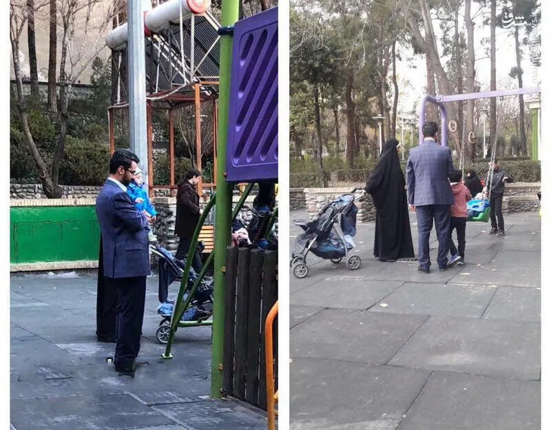 (تصویر) تفریح آذری جهرمی و خانواده‌اش در پارک