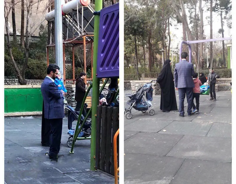 (تصویر) تفریح آذری جهرمی و خانواده‌اش در پارک