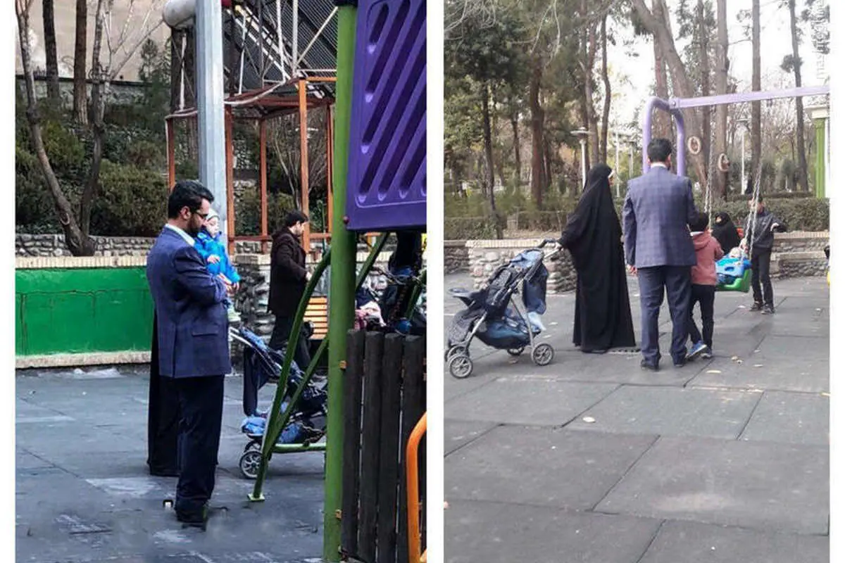 (تصویر) تفریح آذری جهرمی و خانوادهاش در پارک