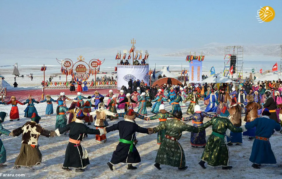 (تصاویر) از شترسواری تا رقص در جشنواره زمستانی مغول‌ها