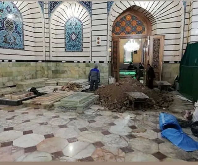 (تصویر) محل دفن پیکر آیت الله هاشمی‌شاهرودی