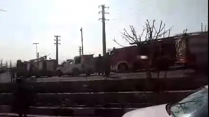 اولین ویدئو از محل تصادف اتوبوس در دانشگاه آزاد