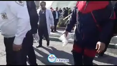 (ویدئو) انتقال پیکر جان باختگان حادثه دانشگاه آزاد