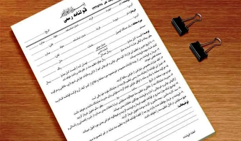 راهنمای نوشتن قولنامه هنگام خرید خودرو دست دوم