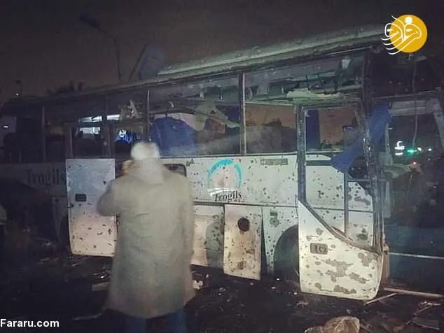 (تصاویر) انفجار اتوبوس حامل گردشگران خارجی
