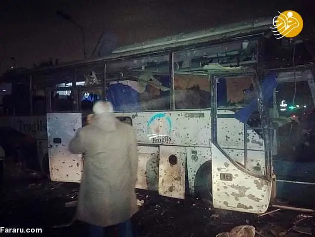 (تصاویر) انفجار اتوبوس حامل گردشگران خارجی