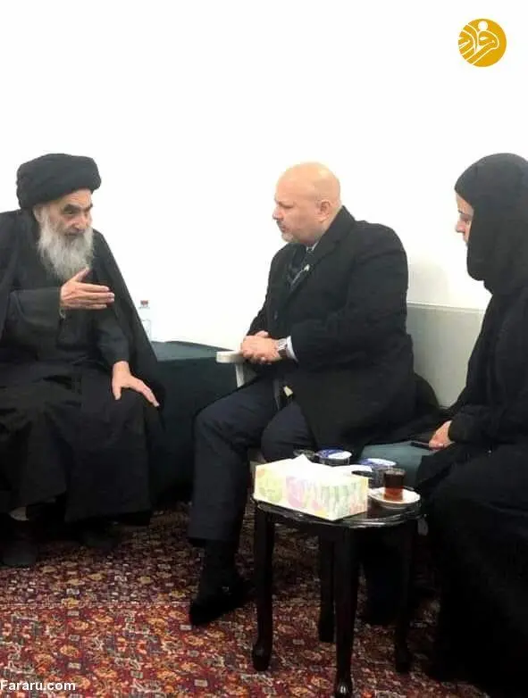 (تصاویر) دیدار کریم خان با آیت الله سیستانی