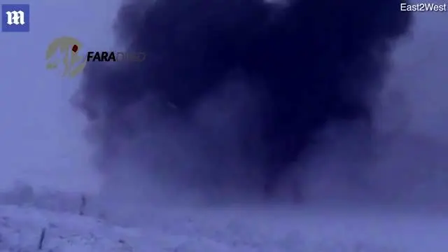 (ویدیو) لحظه سقوط و انفجار جت جنگنده روس!