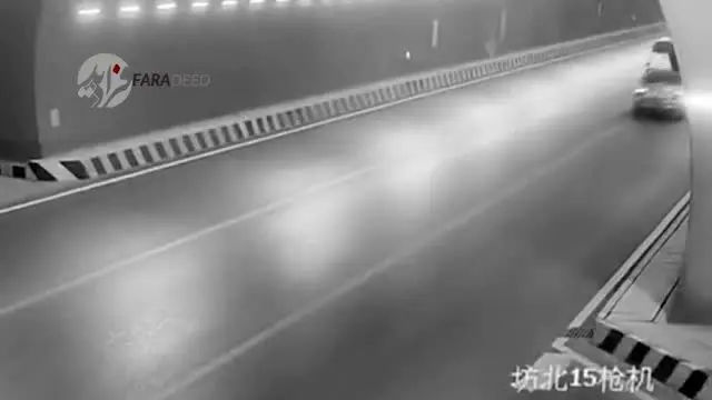(ویدیو) تصادف شدید خودروی سواری در تونل!