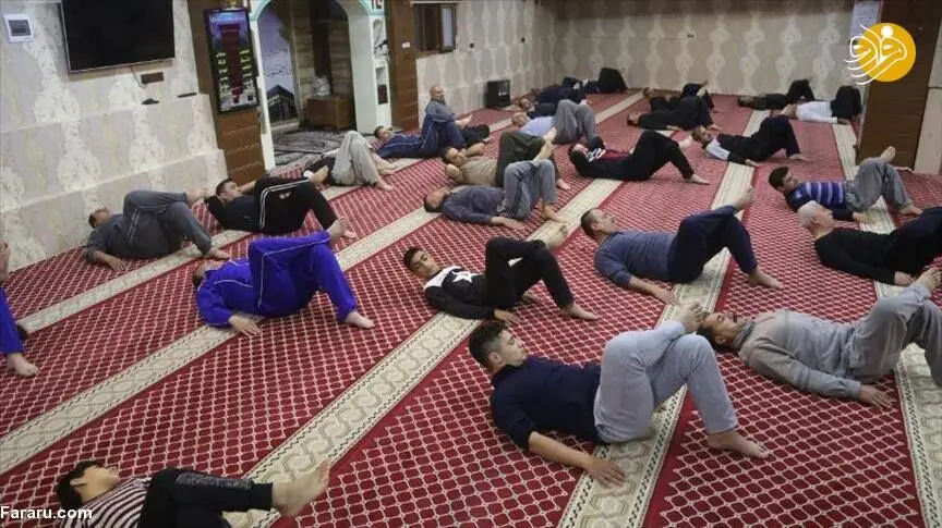 (تصاویر) ورزش در مسجد پس از نماز صبح