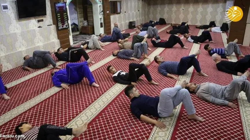(تصاویر) ورزش در مسجد پس از نماز صبح