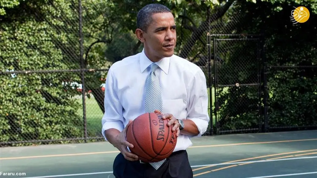 حضور باراک اوباما در لیگ بسکتبال NBA