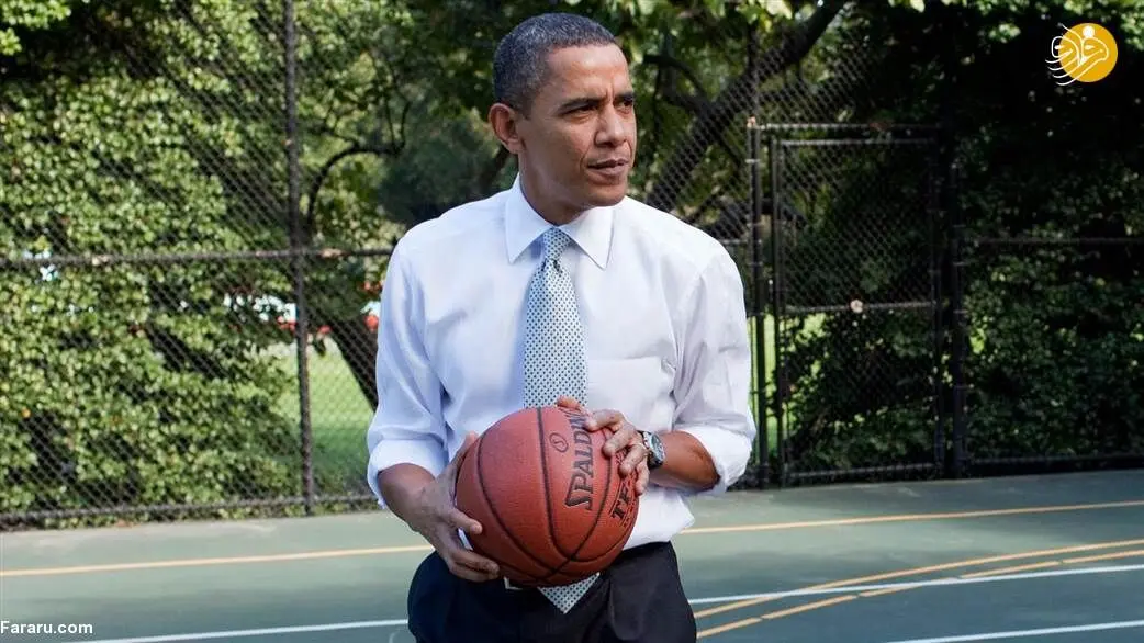 حضور باراک اوباما در لیگ بسکتبال NBA
