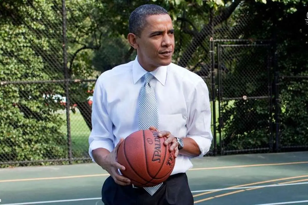 حضور باراک اوباما در لیگ بسکتبال NBA