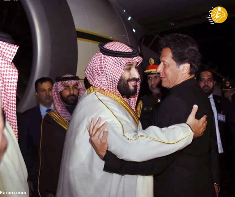 (تصاویر) استقبال گرم عمران خان از بن سلمان