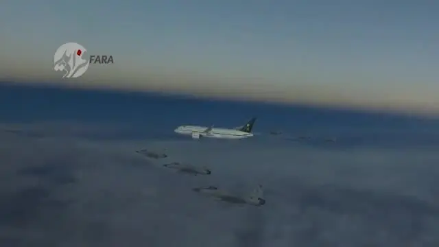 (ویدیو) اسکورت ویژه هواپیمای محمد بن سلمان!