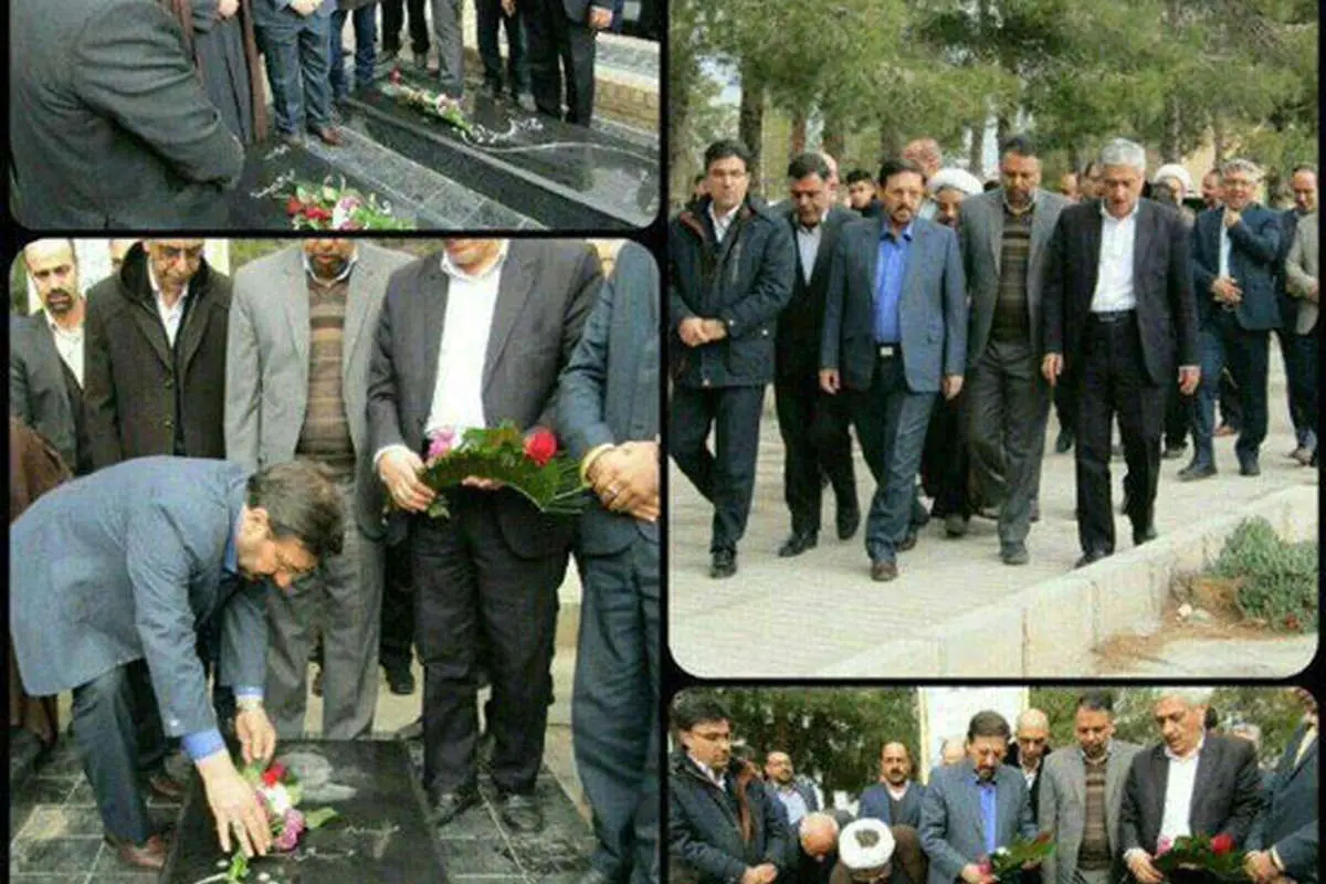 (تصویر) حضور استاندار سمنان بر سر مزار پدر روحانی