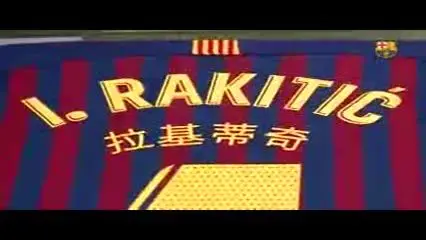 (ویدیو) اسامی چینی بر روی پیراهن بارسلونا