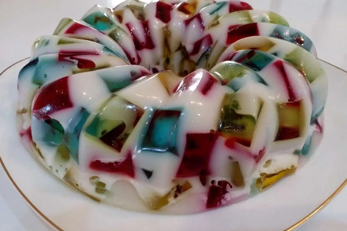 طرز تهیه ژله موزائیکی یا خرده شیشه
