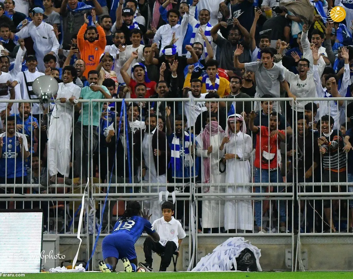 (تصاویر) وحشت توپ جمع کن از خوشحالی مهاجم الهلال!