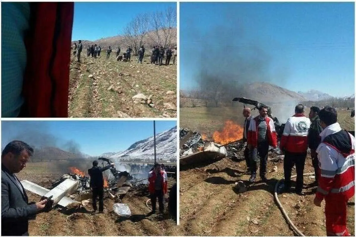 سقوط بالگرد اورژانس در چهارمحال و بختیاری