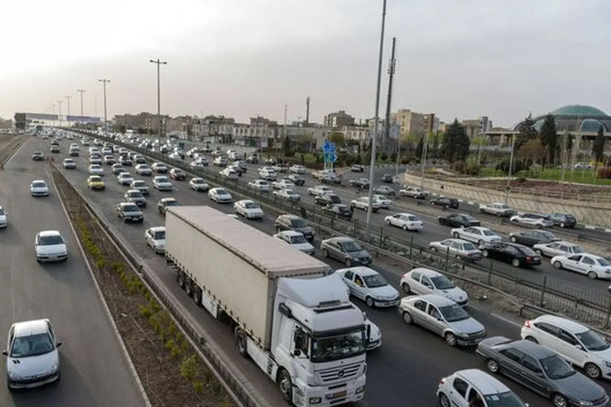 ترافیک سنگین در آزادراه کرج-تهران