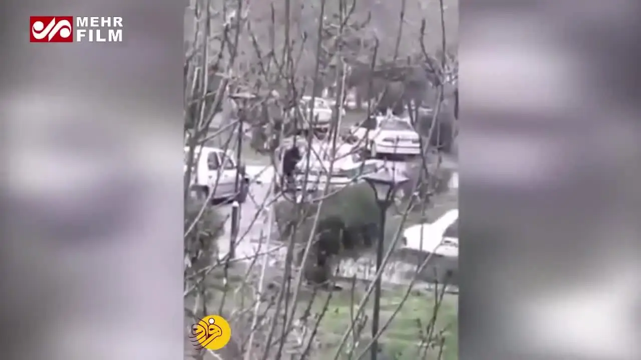 (ویدئو) فیلمی از لحظه شهادت دو تن از ماموران ناجا