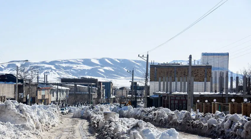 (تصاویر) بارش بی‌سابقه برف در شهرستان میامی