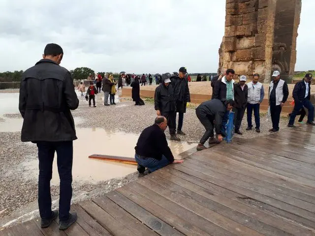 (تصاویر) «تخت جمشید» بعد از فروکش کردن سیلاب