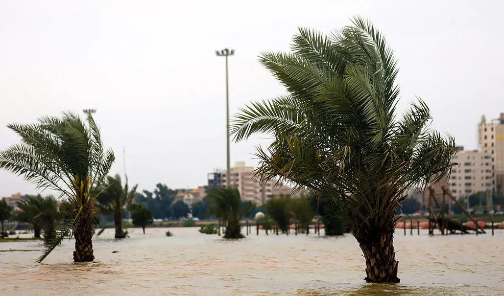 (تصاویر) بالا آمدن سطح آب کارون