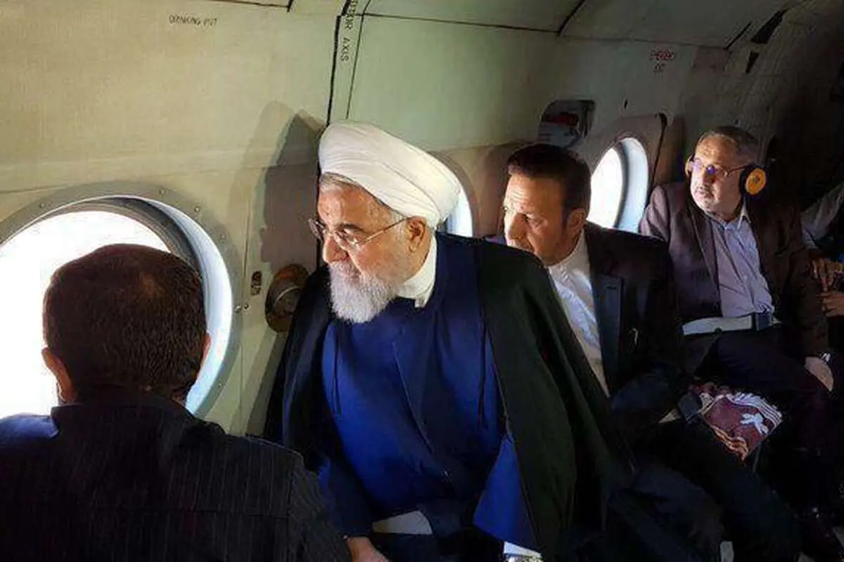 (عکس) بازدید هوایی رئیسجمهور از خوزستان
